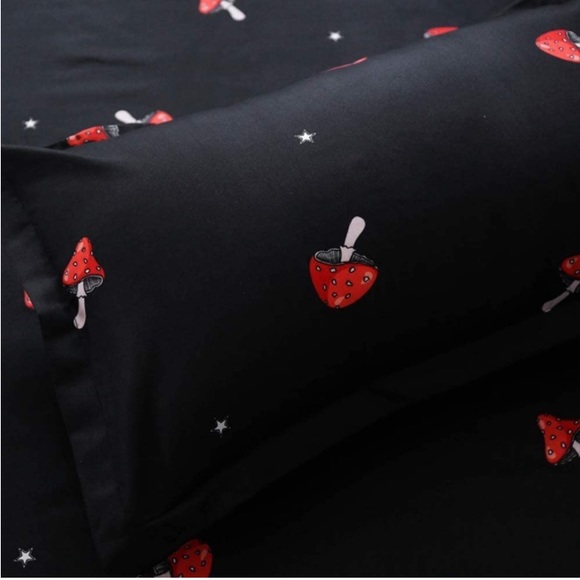 tealp Bedding Mushroom Bedding Set Full Girls Cute Mushrooms Decor